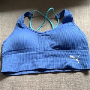 Puma workout bra with cross back